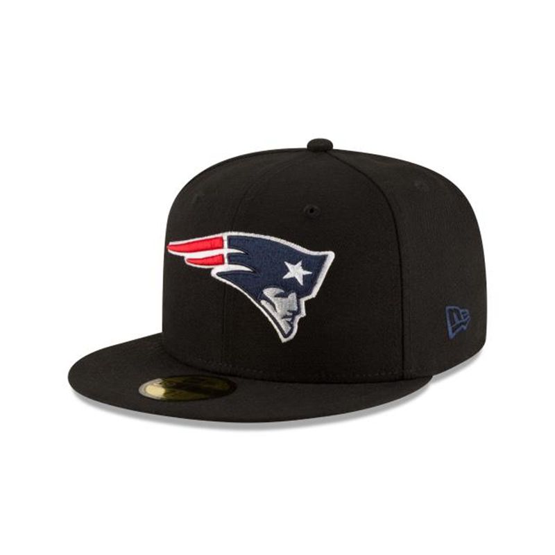 NFL New England Patriots 59Fifty Fitted (DIO5855) - Black New Era Caps